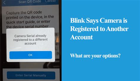 Changing this email address will not affect your blinkforhome. . Blink camera already registered to this account